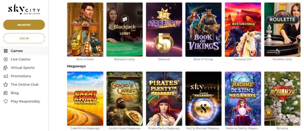 Sky City Casino Site Design